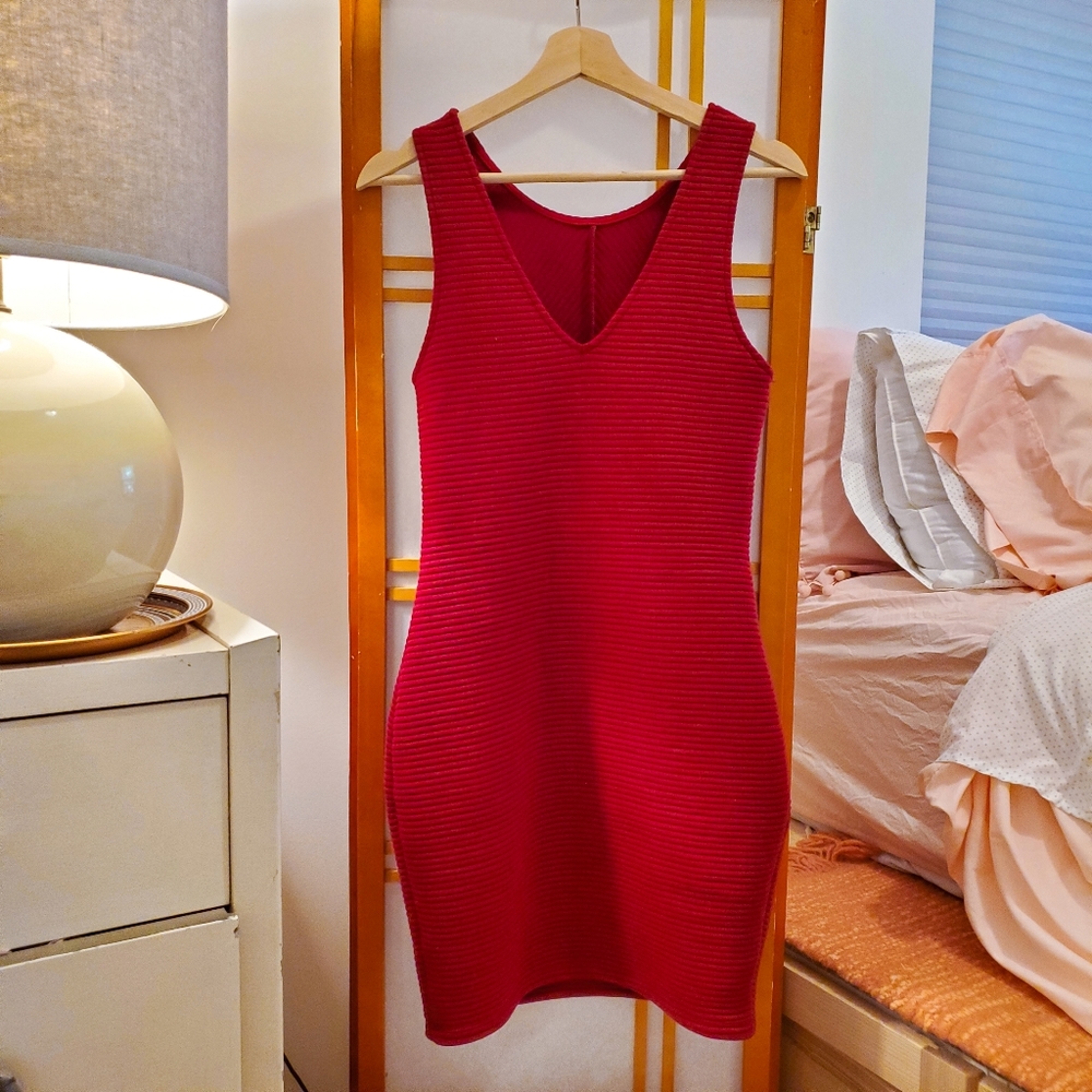 Sexy, Red, Stretchy, Body-Con Dress